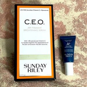 Sunday Riley C.E.O. Brightening Serum - White and Orange Packaging